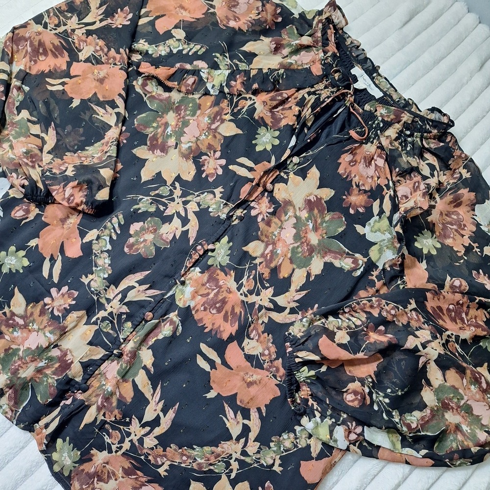 Haver & Blair London Peasant Blouse Women 2X Dark Romantic Fairy Grunge Etherial